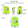 210 Denier Nylon TPU Coating Neoprene Edge Snorkel vest